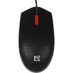 Мышь проводная Defender Delta MM-523 черный, 1000 dpi, USB, кнопки - 3