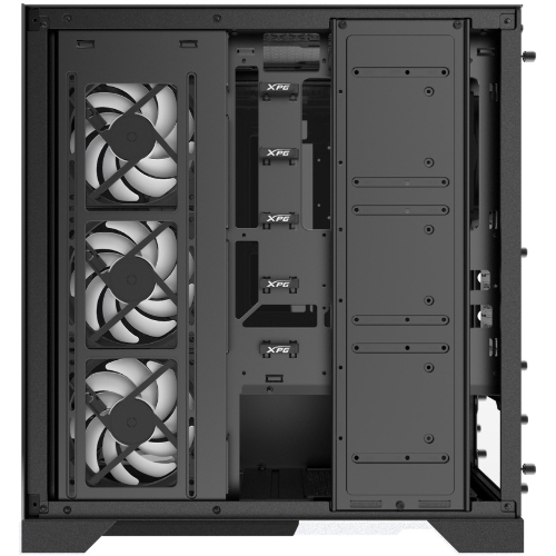 Компьютерный корпус XPG INVADER X BLACK (INVADERXMT-BKCWW) Mid-Tower Gaming ATX PC Case with Panoramic View, Tempered Glass Panels, and RGb Lighting Black