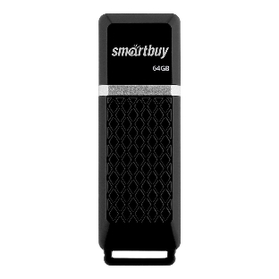 Флешка USB Smartbuy Quartz black (SB64GbQZ-K), 64Gb, USB 2.0, R/W 25/15, черный
