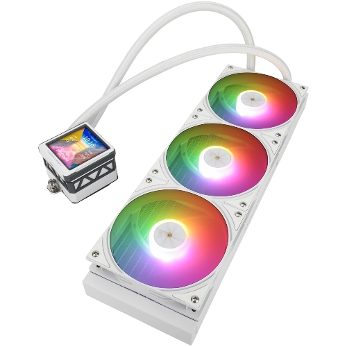 Водяное охлаждение для процессора Water Cooling System Thermalright Frozen Warframe 360 Ultra White Argb (360мм, White, ARGb/Fans: 3x120мм, 70.84CFM, 29.8dBA, 2000RPM/Pump height 60мм, 23dBA, 3000RPM, Rad thickness 27mm/S: 1200, 1700, 1851, 2011, 2066, 115X, AM5, AM4)