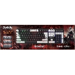 Клавиатура проводная Defender Dark Knight GK-077, USB, черный/белый