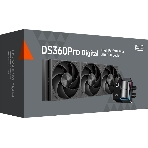 Система жидкостного охлаждения PcCooler DS360 Pro Digital ARGb Soc-AM5/AM4/1200/1700/1851 черный 4-pin 15-34.3dB Al LCD 310W Ret (D7-S360WBKN-GL)