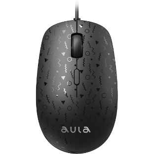 Мышь проводная AULA AM106 черный, 2000 dpi, USB, кнопки - 4