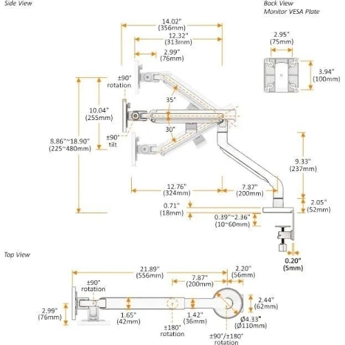 Кронштейн для мониторов Ultramounts UM725B черный 17