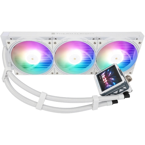 Водяное охлаждение для процессора Water Cooling System Thermalright Frozen Warframe 360 Ultra White Argb (360мм, White, ARGb/Fans: 3x120мм, 70.84CFM, 29.8dBA, 2000RPM/Pump height 60мм, 23dBA, 3000RPM, Rad thickness 27mm/S: 1200, 1700, 1851, 2011, 2066, 115X, AM5, AM4)