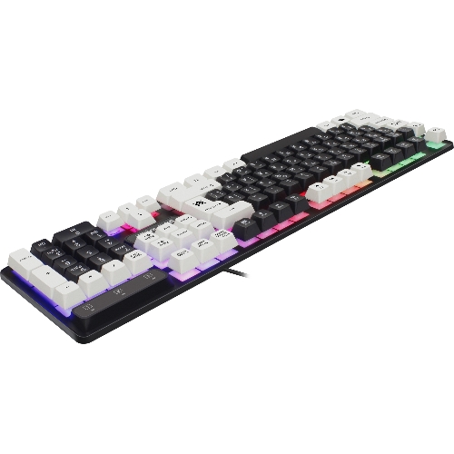 Клавиатура проводная Defender Dark Knight GK-077, USB, черный/белый
