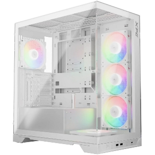 Компьютерный корпус XPG INVADER X WHITE (INVADERXMT-WHCWW) Mid-Tower Gaming ATX PC Case with Panoramic View, Tempered Glass Panels, and RGb Lighting Black