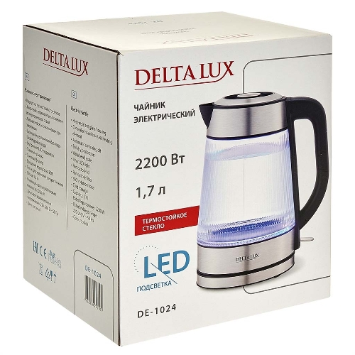 Чайник DELTA LUX DE-1024 2,2кВт, 1,7 л