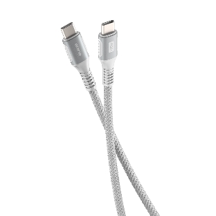 Кабель OLMIO PD100, Type-C - Type-C, PD 100W, USB2.0, 1.2м, тканевая оплетка, белый