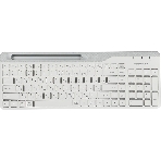 Клавиатура беспроводная A4Tech Fstyler FBK25, USB, Bluetooth/Радиоканал, белый/серый