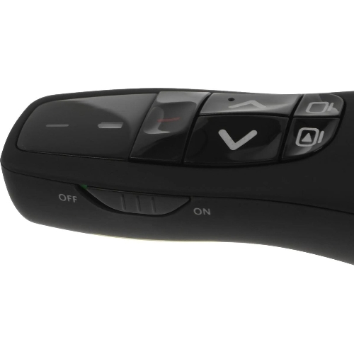 Презентер беспроводной Logitech R400 черный, радиоканал, USB, кнопки - 5