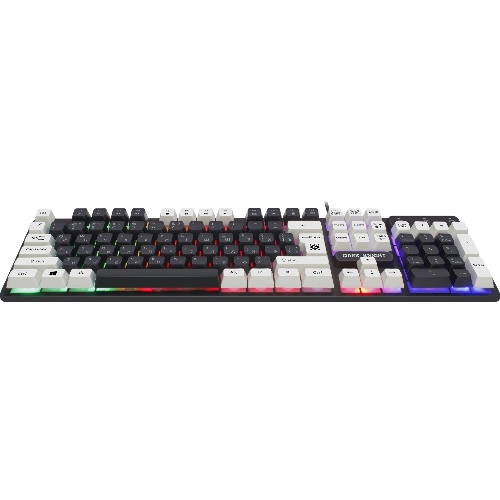 Клавиатура проводная Defender Dark Knight GK-077, USB, черный/белый