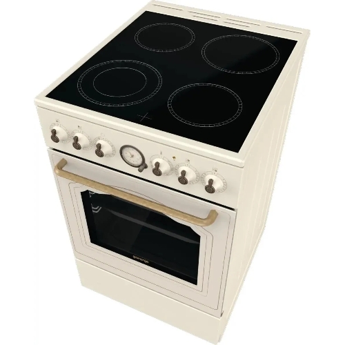 Плита электрическая Gorenje GECS5B70CLI бежевый, конфорок 4 электрических, духовка 70 л, 50 см x 85 см x 59.4 см