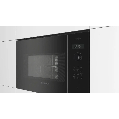 Микроволновая печь встраиваемая Bosch BEL454MB1F 6 Series, 900Вт,LED-display,AutoPilot 8, 25 л, гриль, черный, 382x594x388 мм