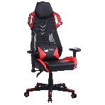 Кресло игровое Cactus CS-CHR-090BLR черный/красный, сиденье черный/красный, эко.кожа/сетка, крестовина пластик, пластик черный