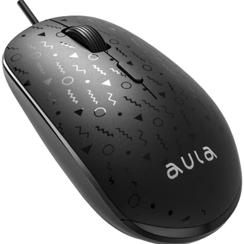 Мышь проводная AULA AM106 черный, 2000 dpi, USB, кнопки - 4