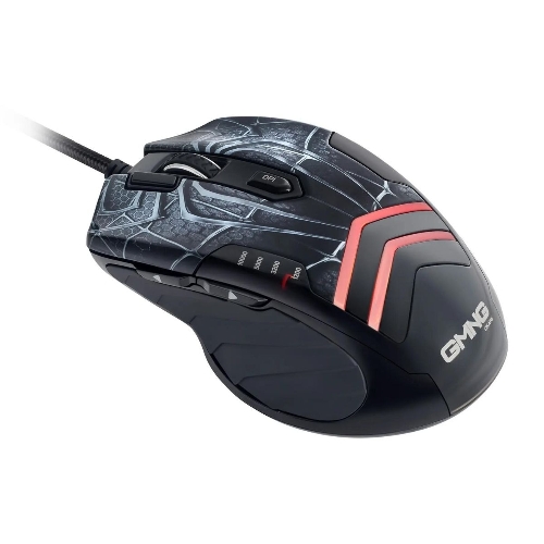 Мышь проводная GMNG XM007 черный/красный, 10000 dpi, USB, кнопки - 7