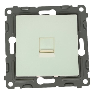 Розетка компьютерная 1-м TOKOV ELECTRIC СП Pixel RJ45 кат.5E механизм перламутр.