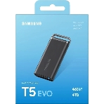 Внешний SSD Samsung T5 EVO, 4TB, USB 3.2 Gen 1 Type-C, R/W 460/460, черный