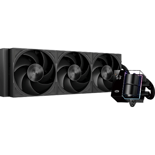 Система жидкостного охлаждения PcCooler DS360 Pro Digital ARGb Soc-AM5/AM4/1200/1700/1851 черный 4-pin 15-34.3dB Al LCD 310W Ret (D7-S360WBKN-GL)