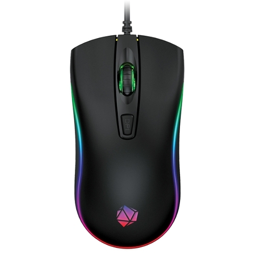 Мышь проводная Qumo Onyx RGb M73 черный, 2400 dpi, USB, кнопки - 4