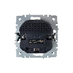 Розетка 1-местная IEK BRITE РЮш10-1-БрА (BR-R14-16-U21-D21-K47) с заземлением, с защитными шторками, 16А, с USB A+A 5В 2,1А, алюминий