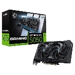 Видеокарта MSI GeForce RTX 5050 8G GAMING OC, NVIDIA RTX 5050, 8 ГБ GDDR6, 128 бит, PCI-e 5.0, 1xHDMI, 3xDP, 2647 МГц