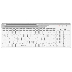 Клавиатура беспроводная A4Tech Fstyler FBK25, USB, Bluetooth/Радиоканал, белый/серый