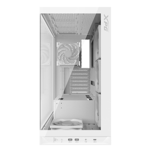 Компьютерный корпус XPG INVADER X WHITE (INVADERXMT-WHCWW) Mid-Tower Gaming ATX PC Case with Panoramic View, Tempered Glass Panels, and RGb Lighting Black