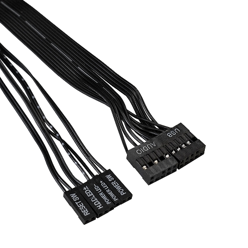 Компьютерный корпус Miditower ExeGate CP-601-UNS400 (ATX, БП UNS400 с вент. 12см, 2*USB, аудио, черный)