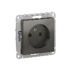 Механизм розетки 1-м СП AtlasDesign 16А IP20 без заземл. сталь SchE ATN000941
