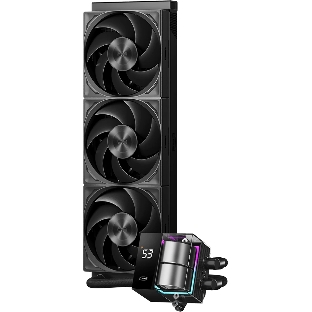 Система жидкостного охлаждения PcCooler DS360 Pro Digital ARGb Soc-AM5/AM4/1200/1700/1851 черный 4-pin 15-34.3dB Al LCD 310W Ret (D7-S360WBKN-GL)