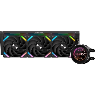 Водяное охлаждение для процессора SAMA Q60 Black (360мм, LED temp., черный, ARGb/Fans: 3x120мм, 86CFM, 30dBA, 2600RPM/Pump height 64мм, 30dBA, 2800RPM, Rad thickness 27мм/S: 1851, 1700, 1200, 20XX, 115X, AM5, AM4)