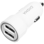Автомобильное зар./устр. Digma DGC1С 12W 2.4A 2xUSB белый (DGC1C2LX22WH)