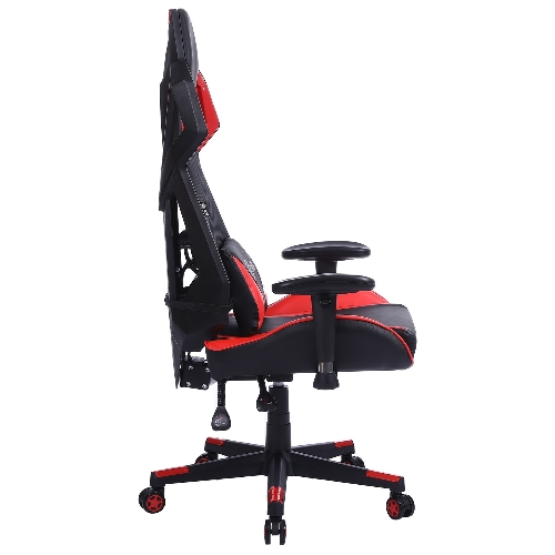Кресло игровое Cactus CS-CHR-090BLR черный/красный, сиденье черный/красный, эко.кожа/сетка, крестовина пластик, пластик черный