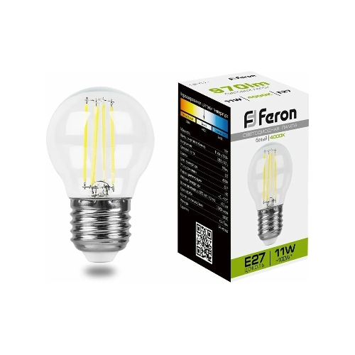 Лампа светодиодная Feron LB-511 11W 230V E27 4000K прозрачная