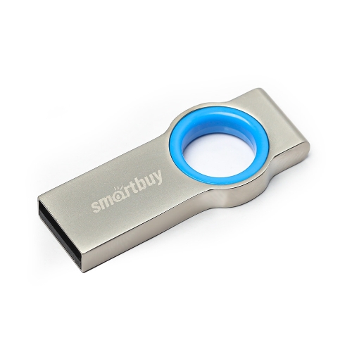 Флешка USB Smartbuy Metal Blue (SB064GbMC2), 64Gb, USB 2.0, R/W 20/10, синий/серебристый