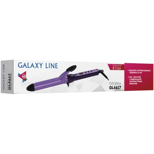 Щипцы для завивки волос Galaxy LINE GL4617 фиолетовый, 25 мм, 100-220 °C, 13 режимов