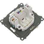 Розетка компьютерная 1-м TOKOV ELECTRIC СП Pixel RJ45 кат.5E механизм перламутр.