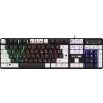 Клавиатура проводная Defender Dark Knight GK-077, USB, черный/белый