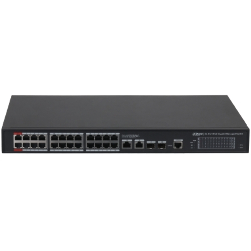 Коммутатор Dahua DH-S4228-24GT-360, 24×1 Гбит/с + 2×1 Гбит/с + 2×1 Гбит/с SFP, управляемый