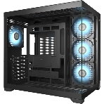 Компьютерный корпус без блока питания PCCooler C3T700 ARGB BK, Midi-Tower, TG, 4x120мм ARGB, 1xUSB-A 3.0 + 1xUSB-A 2.0 + 1xUSB-C, ATX, mATX, mITX черный