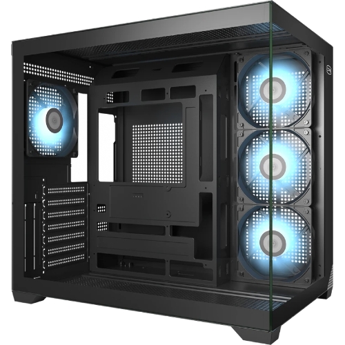 Компьютерный корпус без блока питания PCCooler C3T700 ARGB BK, Midi-Tower, TG, 4x120мм ARGB, 1xUSB-A 3.0 + 1xUSB-A 2.0 + 1xUSB-C, ATX, mATX, mITX черный