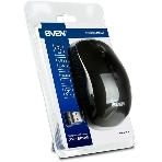 Мышь беспроводная SVEN RX-260W черный, 1600 dpi, радиоканал, USB, кнопки - 4