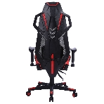 Кресло игровое Cactus CS-CHR-090BLR черный/красный, сиденье черный/красный, эко.кожа/сетка, крестовина пластик, пластик черный