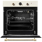 Духовой шкаф электрический встраиваемый Zigmund & Shtain E 138 X бежевый