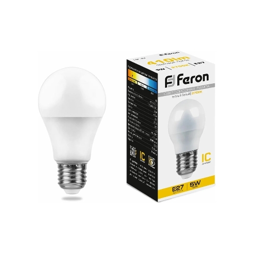 Лампа светодиодная Feron LB-38 5W 230V E27 2700K G45