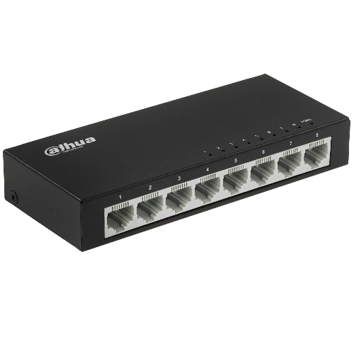 Коммутатор Dahua DH-PFS3008-8ET, 8×100 Мбит/с, неуправляемый