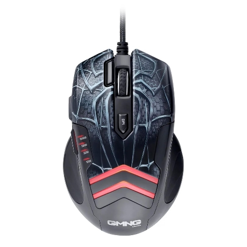 Мышь проводная GMNG XM007 черный/красный, 10000 dpi, USB, кнопки - 7