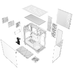 Компьютерный корпус XPG INVADER X WHITE (INVADERXMT-WHCWW) Mid-Tower Gaming ATX PC Case with Panoramic View, Tempered Glass Panels, and RGb Lighting Black